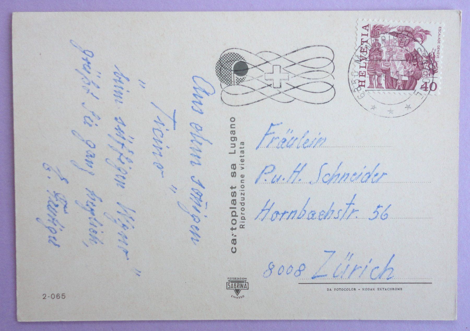 Cartoline postali: Lugano – Usato da Fétigny venduto da Billy2miny 1
