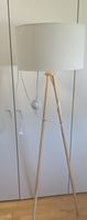 Modern Wooden Tripod Floor Lamp - Great Condition!