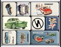 Trabant Berlin DDR Magnet Set 9teilig in Geschenkbox NEU