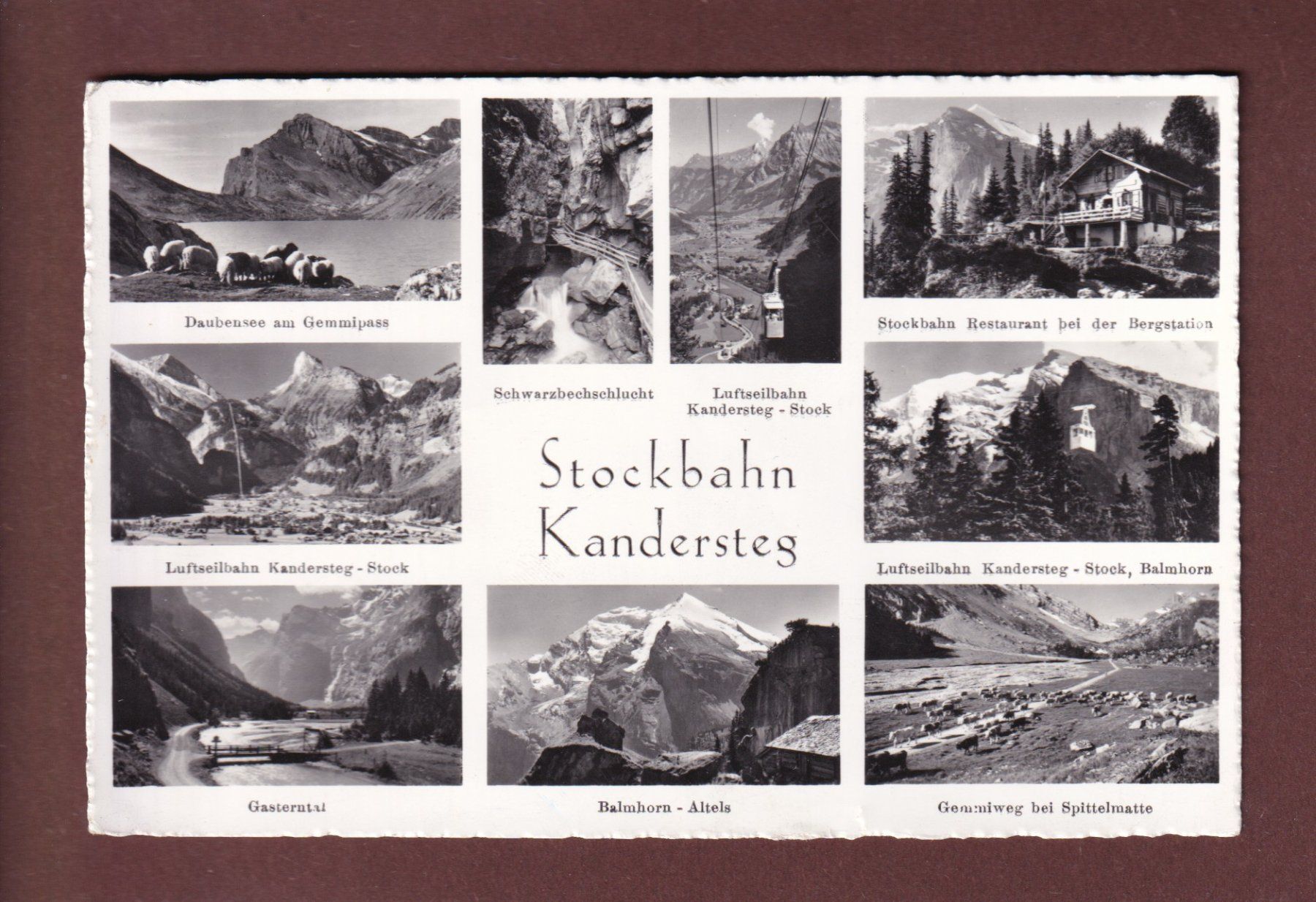 Ansichtskarten: Stockbahn KANDERSTEG - 9 Bilder - 1963 – Gebraucht aus Pully von nicecards-shop