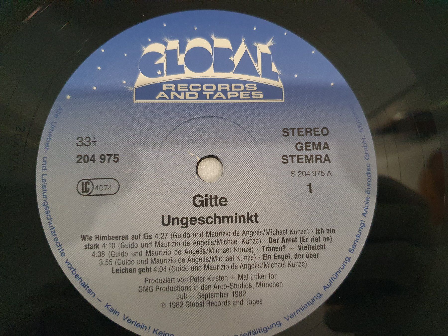 Dischi in vinile: Gitte – Ungeschminkt – Usato da Uster venduto da Vinyl-Leidenschaft 6