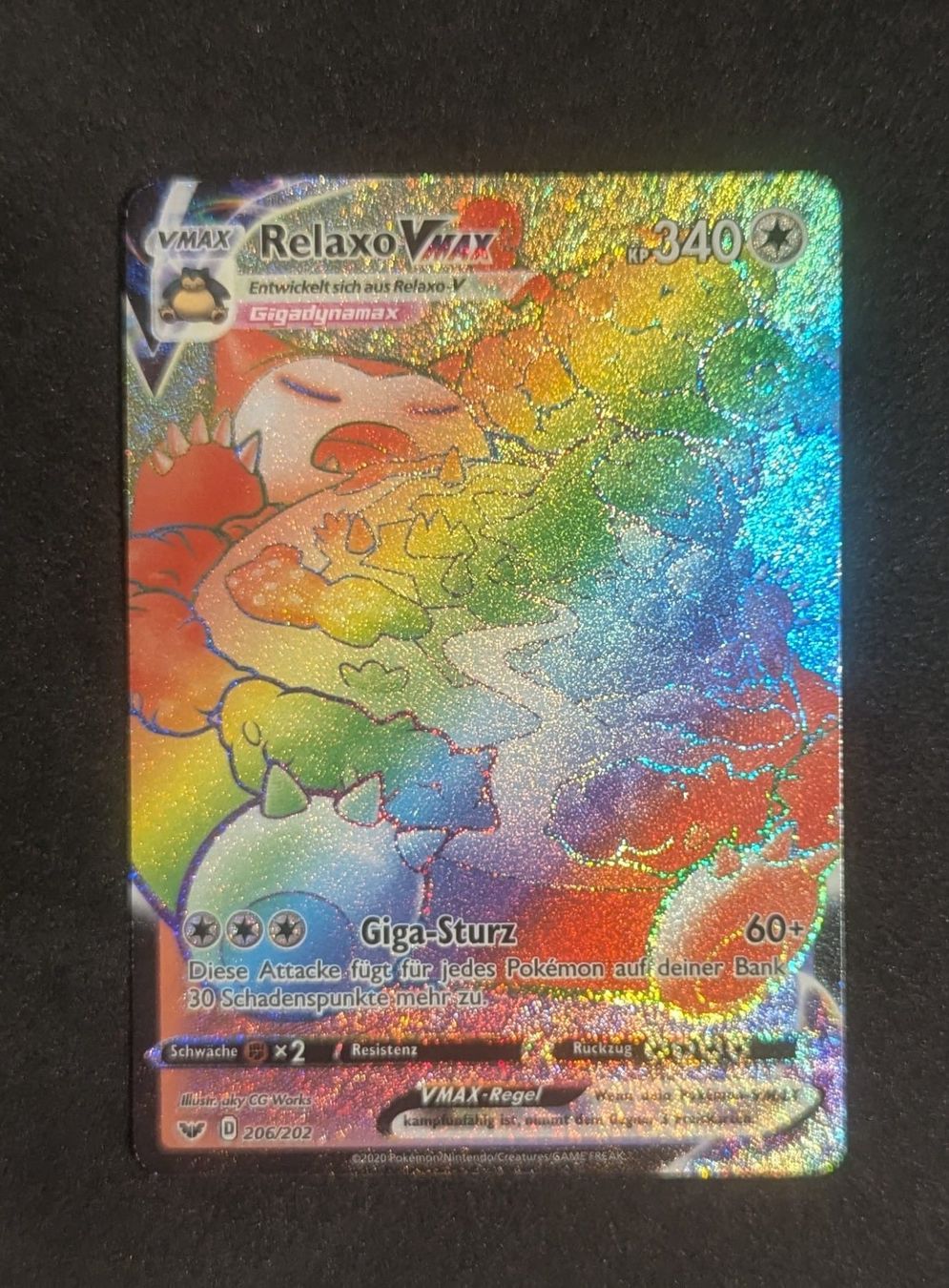 Pokémon Cartes à collectionner: Snorlax VMAX 206/202 DE – D'occasion à Zürich par printz7