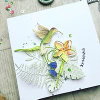 KOLIBRI VOGEL STANZSCHABLONE