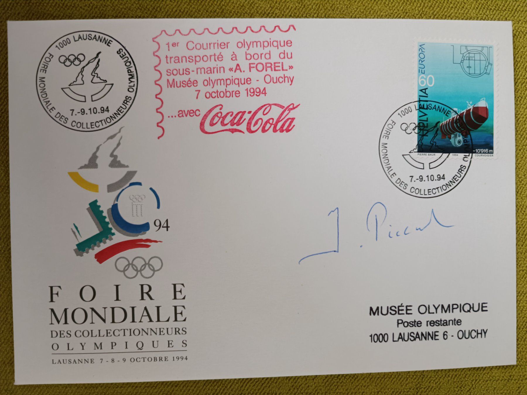 Autogramme: Jacques Piccard - handsigniert – Gebraucht aus Menziken von Autogramme