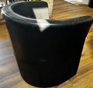 Fauteuils: Design Polstersessel Leder, schwarz – D'occasion à Hagendorn par RolandM 1