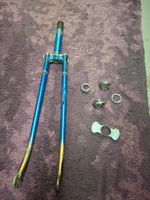 Vintage Velo Gabel, Steuersatz - Blau, Original!