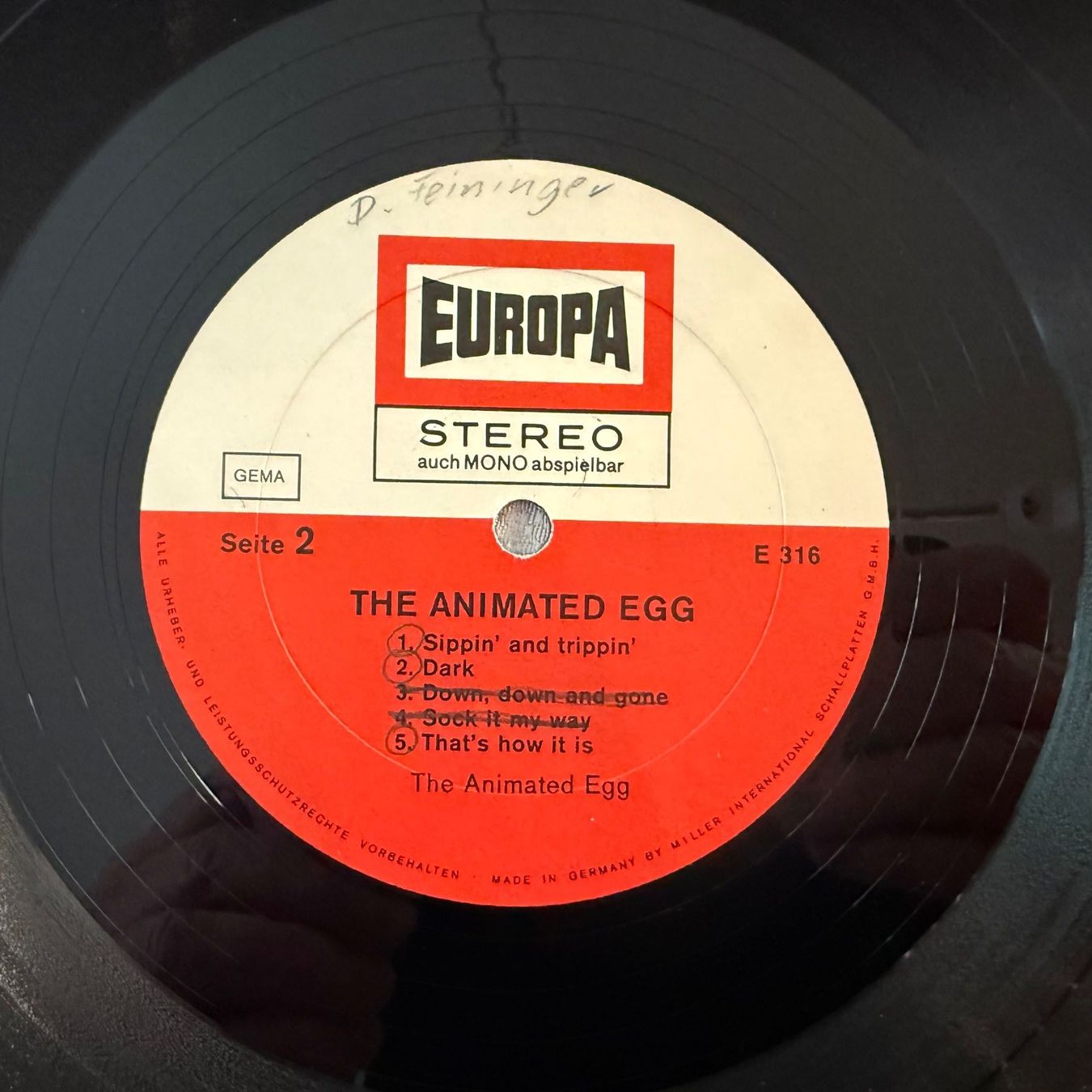Schallplatten: THE ANIMATED EGG - THE ANIMATED EGG – Gebraucht aus Zürich von fehlton 3