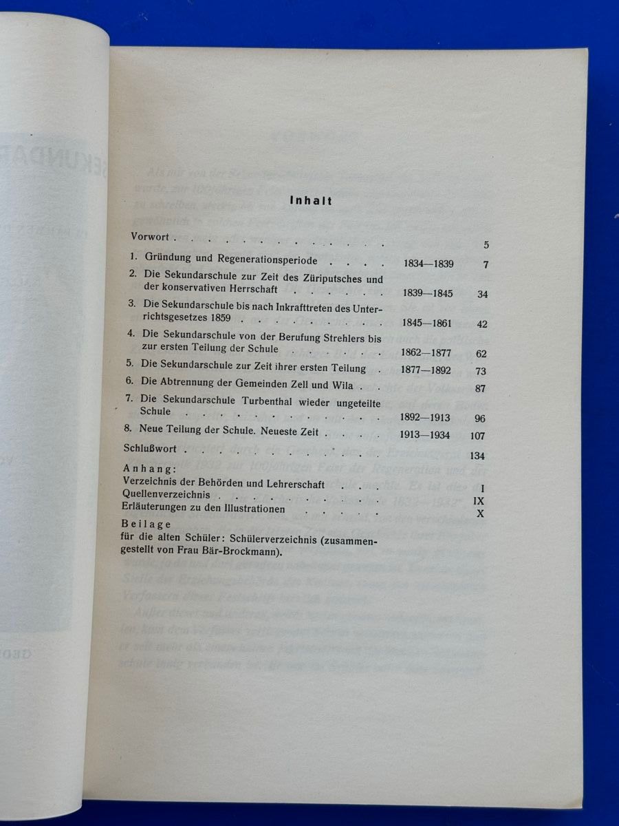 Libri: Die Sekundarschule Turbenthal 1834 - 1934 – Usato da Adliswil venduto da buch_und_kunst 2