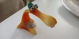 Magnetischer Büroklammer‑Halter in Tierform Vintage 60's RAR