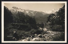 Gersau, Partie am Bach mit Blick auf Ort