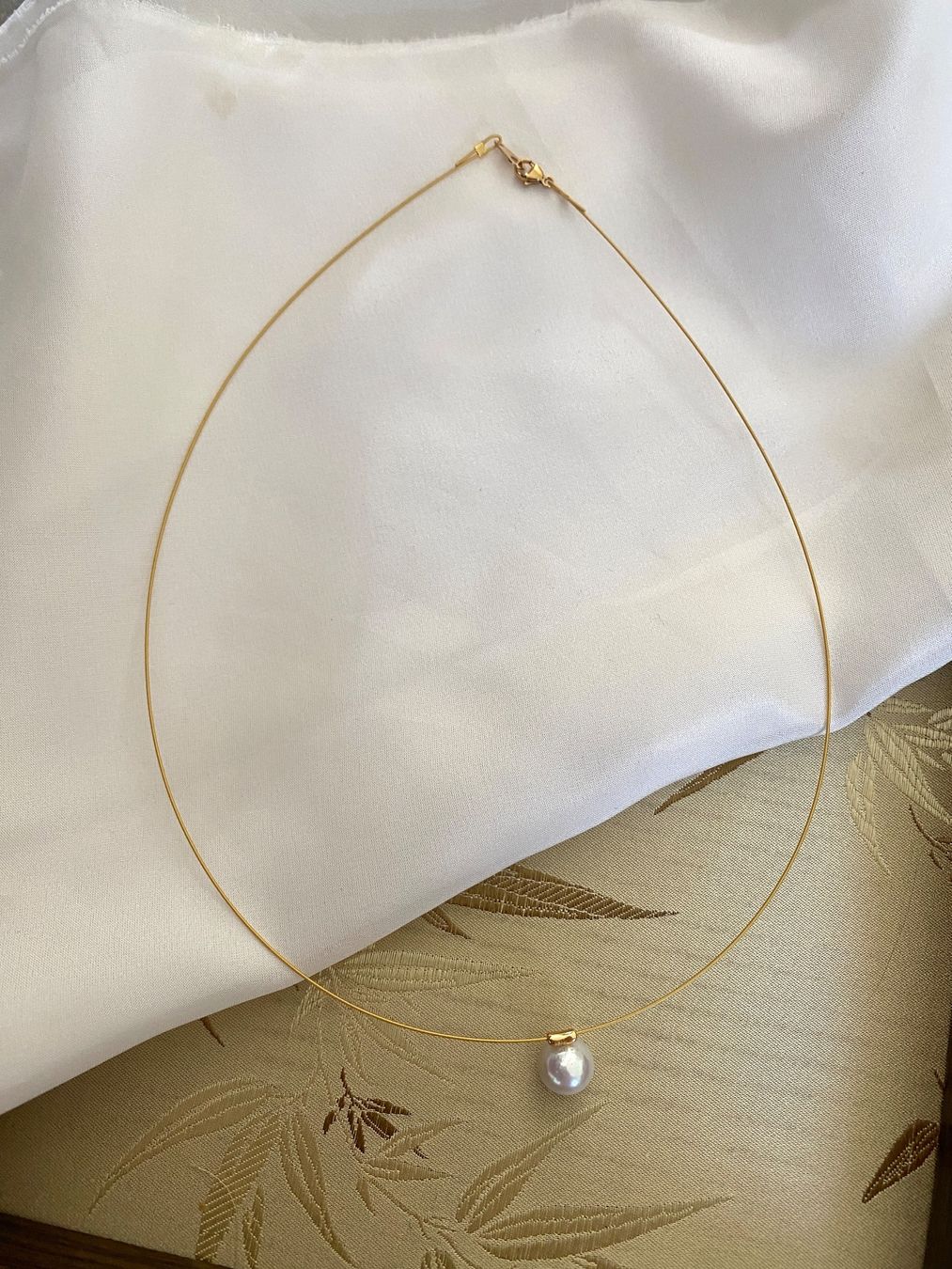Catenine: 10mm Süsswasserperle Anhänger mit Chocker/echte – Nuovo e nell'imballaggio originale da Sarnen venduto da Yingsperlen3