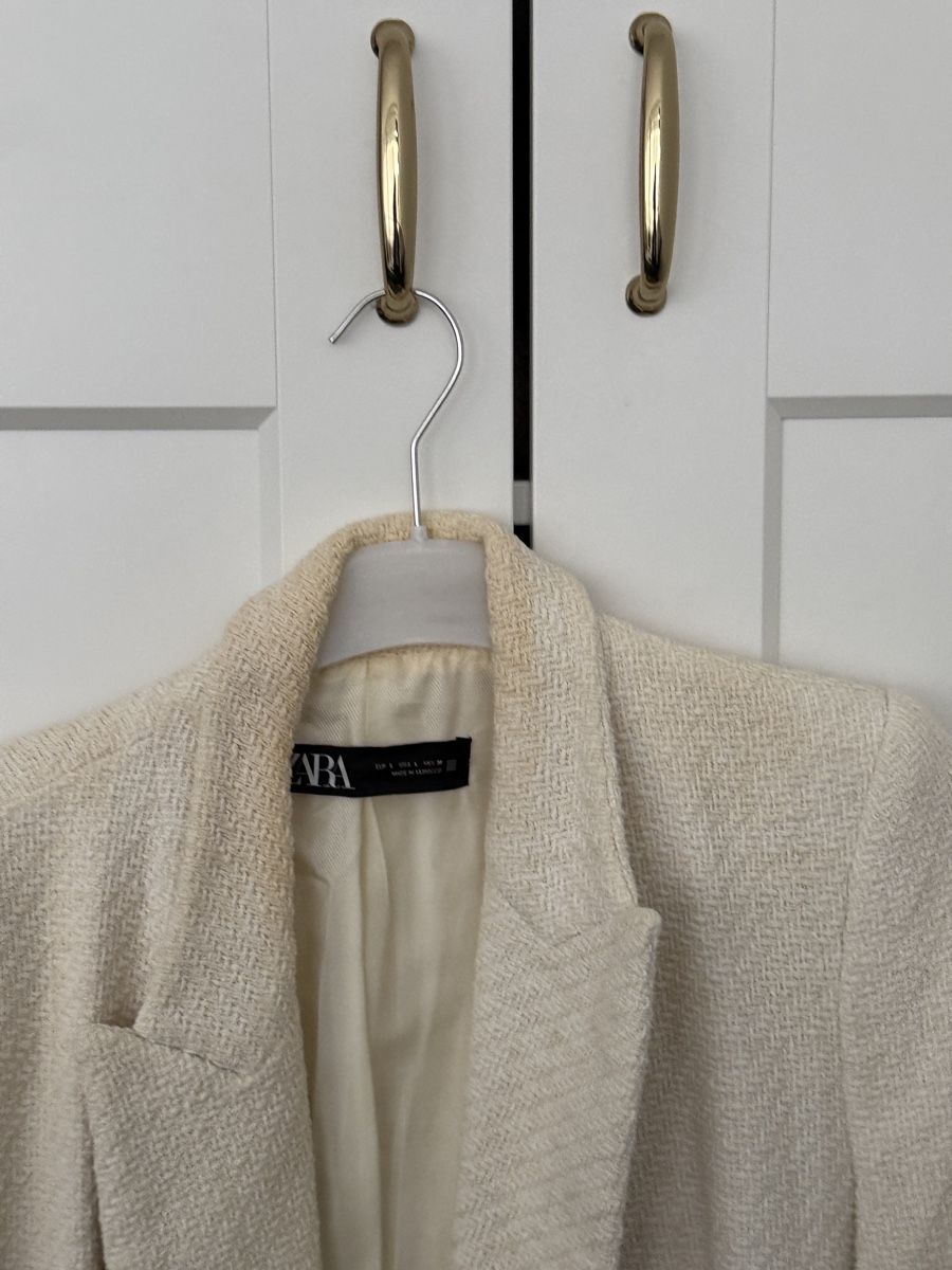 Zara Giacche: Zara Blazer, Crème, Tweed-Optik, Gr. L – Usato da Zürich venduto da iva_iva 1