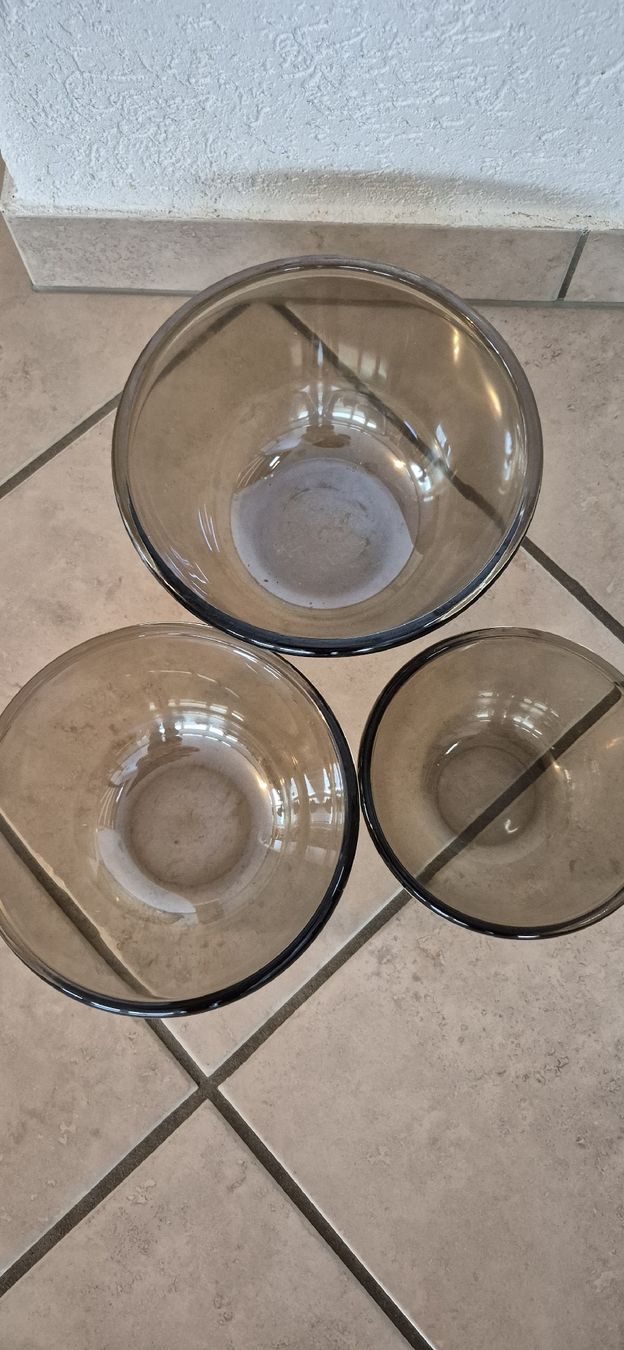Ciotole: Lot de 3 saladiers en verre  – Usato da Moutier venduto da mai_pq7w 1
