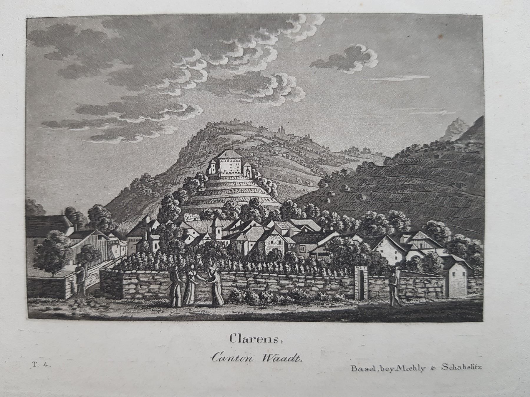 Incisioni: ancienne gravure de Clarens – Usato da Lausanne venduto da leneko 1