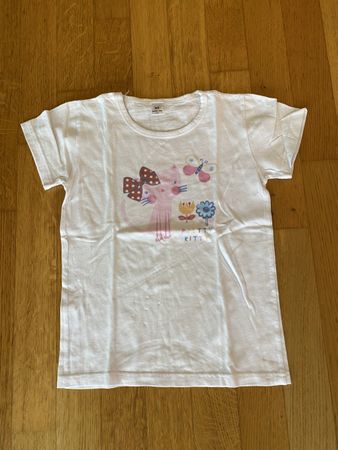 Süsses T-Shirt mit Katzenmotiv, Grösse 140
