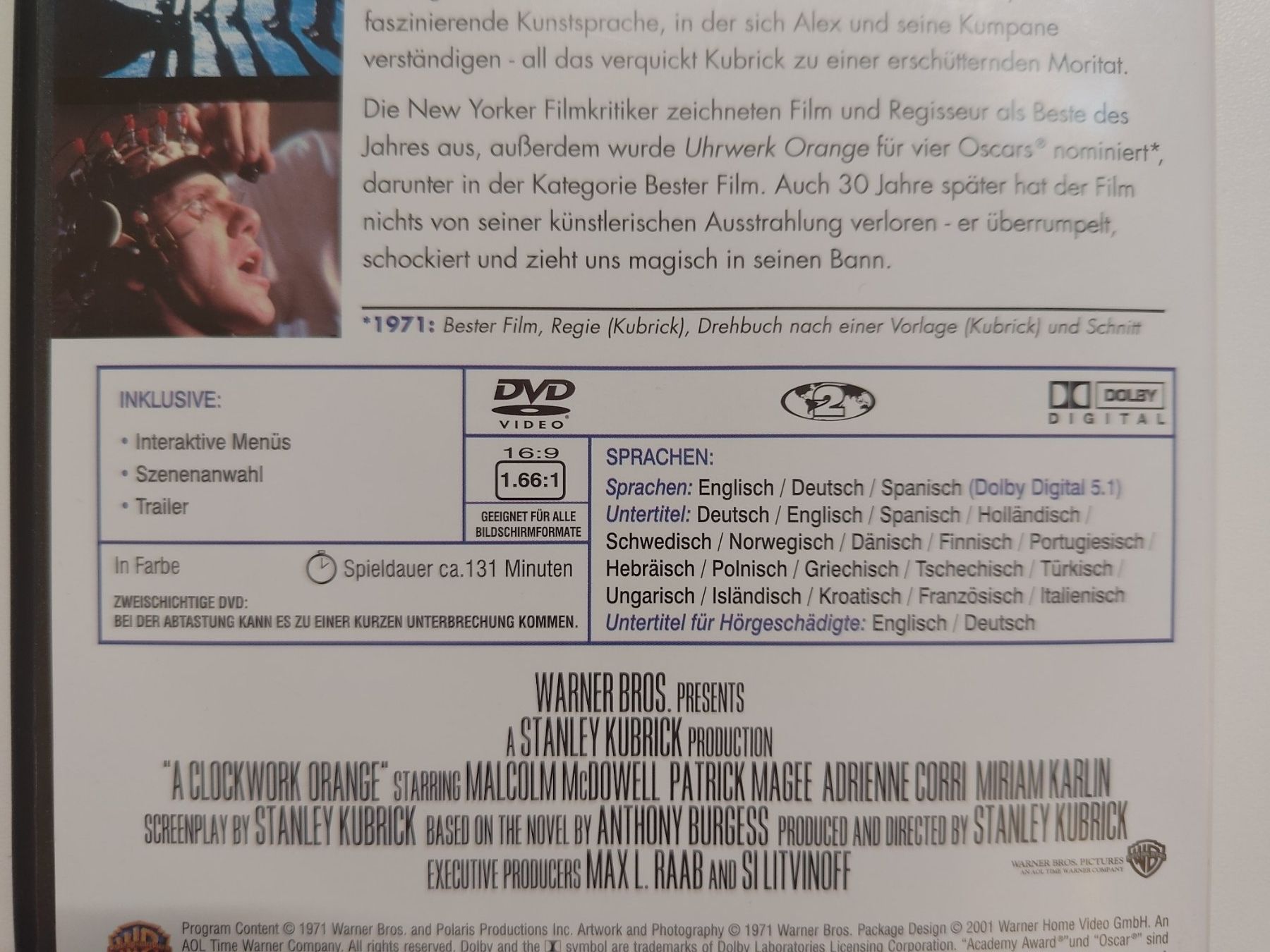 Tutti i DVDs: Uhrwerk Orange – Usato da Liestal venduto da Kratzilla 3