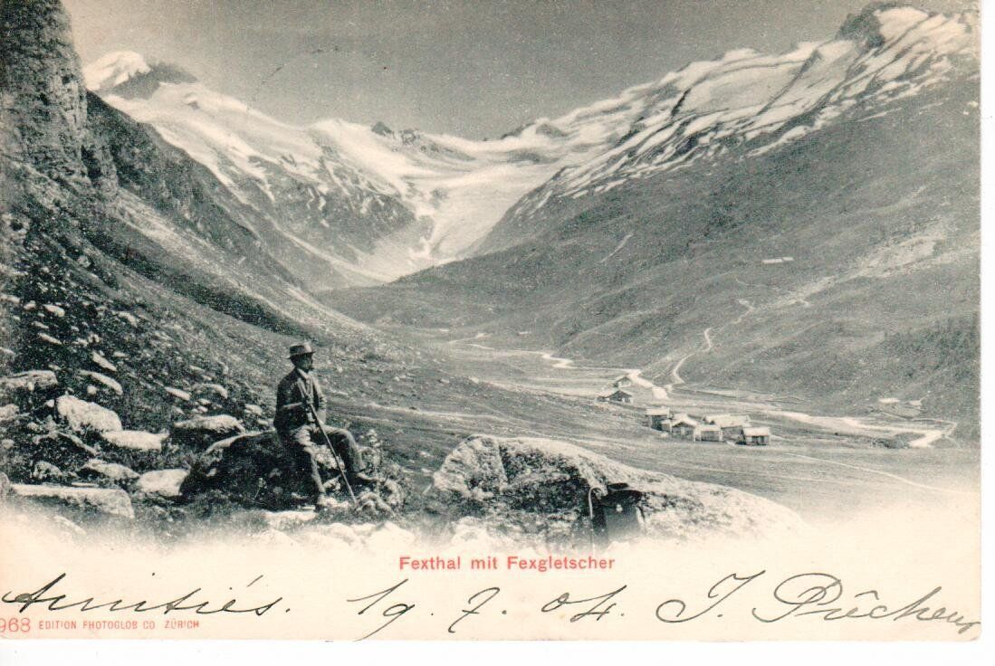 Ansichtskarten: Fexthal mit Fexgletscher 1904 – Gebraucht aus Wolhusen von Curver9