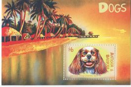 Block "Cavalier King Charles Spaniel". Antigua und Barbuda.