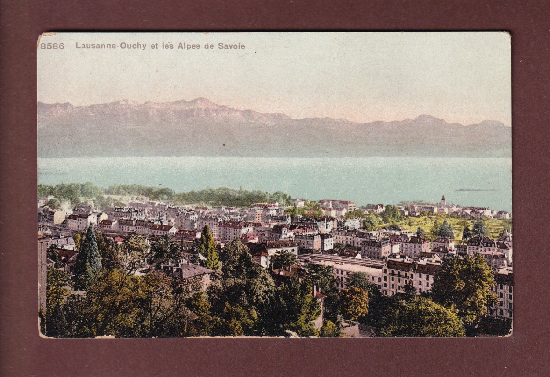 Ansichtskarten: LAUSANNE - Vue sur Ouchy – Gebraucht aus Pully von nicecards