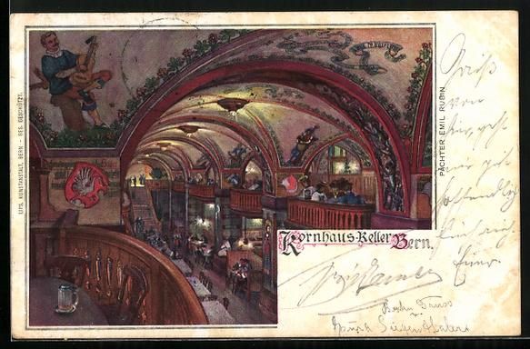 Ansichtskarten: Künstler-AK Bern, Kornhaus-Keller, 1902 – Gebraucht aus Berlin von bartko-reher
