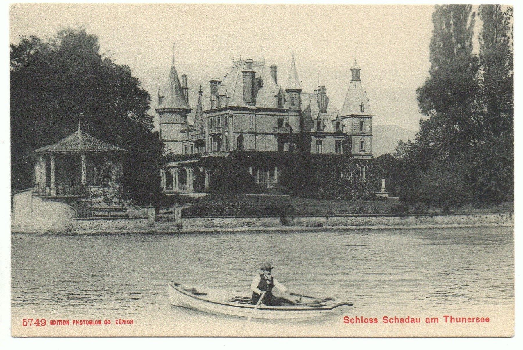 Cartes postales: THUNERSEE Schloss Schadau - Mann mit Boot – Neuf (Voir description) à Jona par philajona