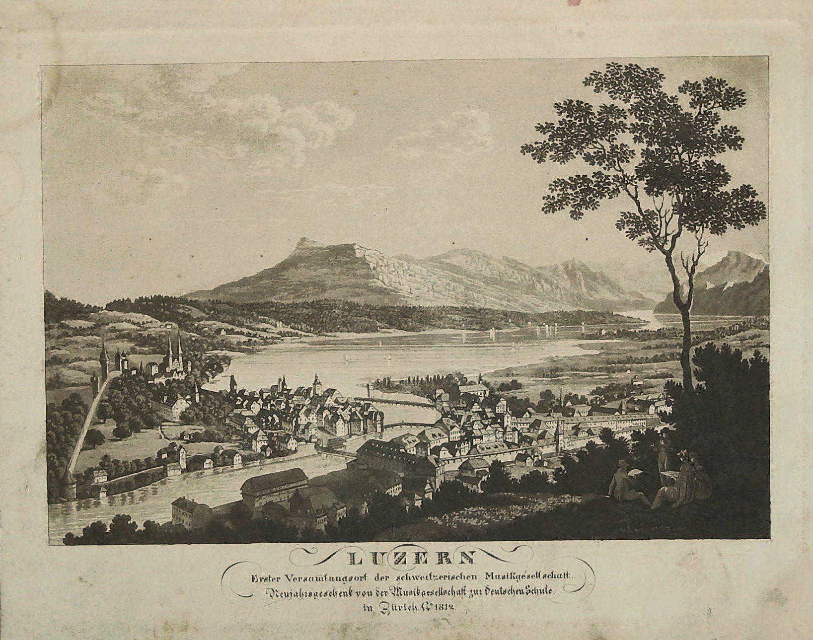 Stiche: Luzern Neujahrsblatt 1812 – Gebraucht aus Rafz von Helvet32