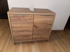 Waschtischunterschrank, Holzoptik, zwei Türen, neu