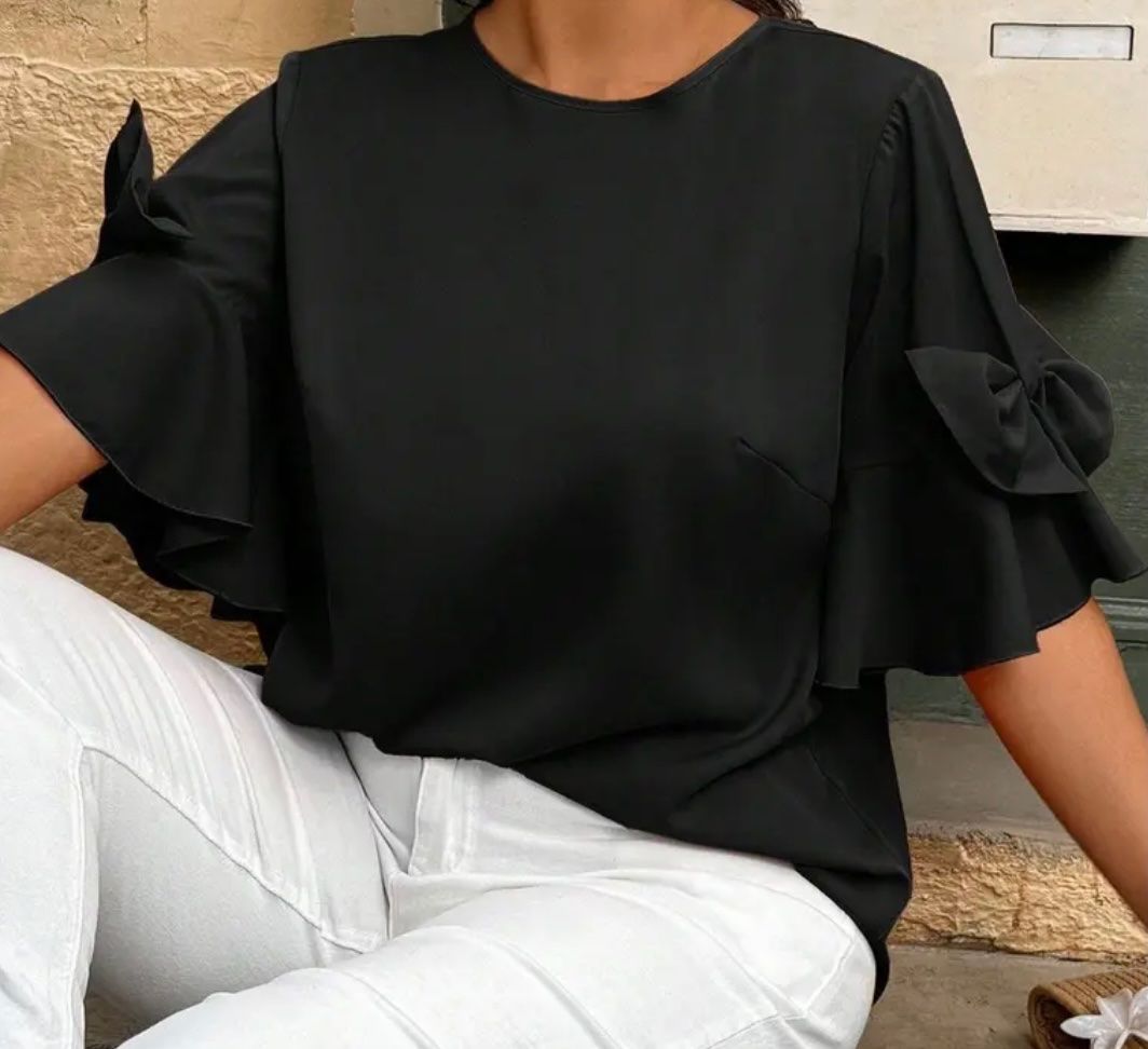 Camicette: edle/stylische Bluse schwarz, L/XL – Nuovo e nell'imballaggio originale da Winkel venduto da ferrari2022 1