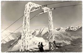 Leysin - Skilift Aï--Berneuse mit Pic Chaussy, Eiger + Mönch