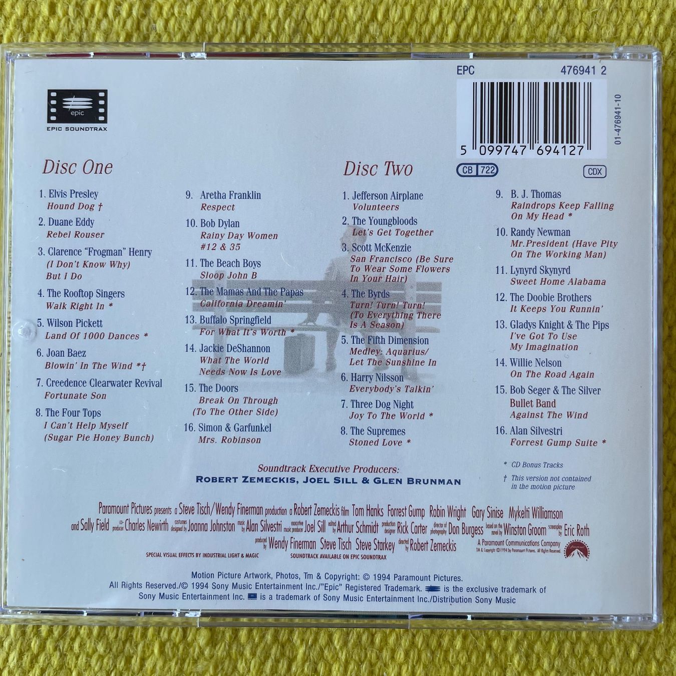 CD: FORREST GUMP-2CD 32AMERICAN CLASSICS THE SOUNDTRACK – Usato da Rorschacherberg venduto da CD-Roli 1