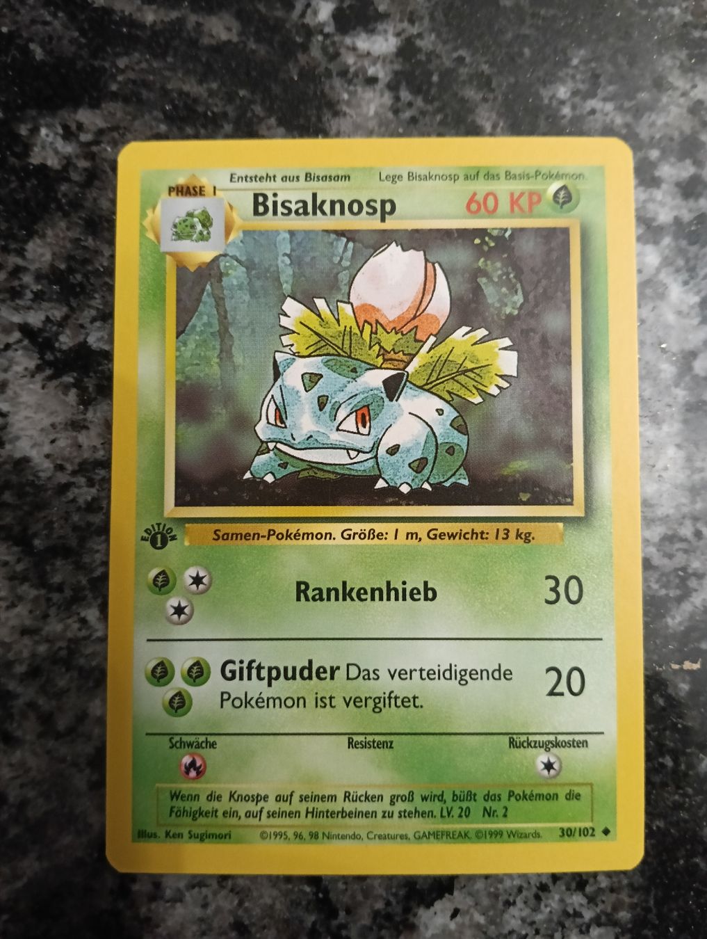 Pokémon Carte collezionabili: Base Set 1 Edition  Bisaknosp  Top Zustand – Usato da LEUZIGEN venduto da mic_sdh5