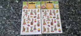 2x Hase Maxi Sticker Ostern Basteln Deko Frühling Neu
