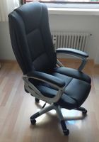 Bürostuhl Kunstleder schwarz höhenverstellbar, gebraucht