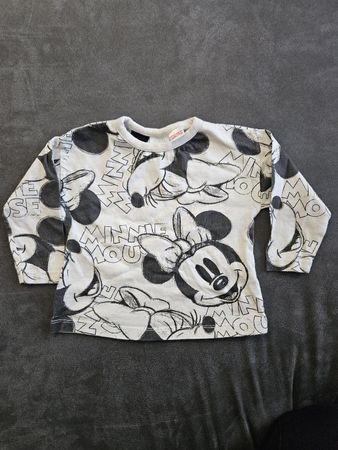 Disney Minnie Maus Langarmshirt Zara Grösse 80 weiss