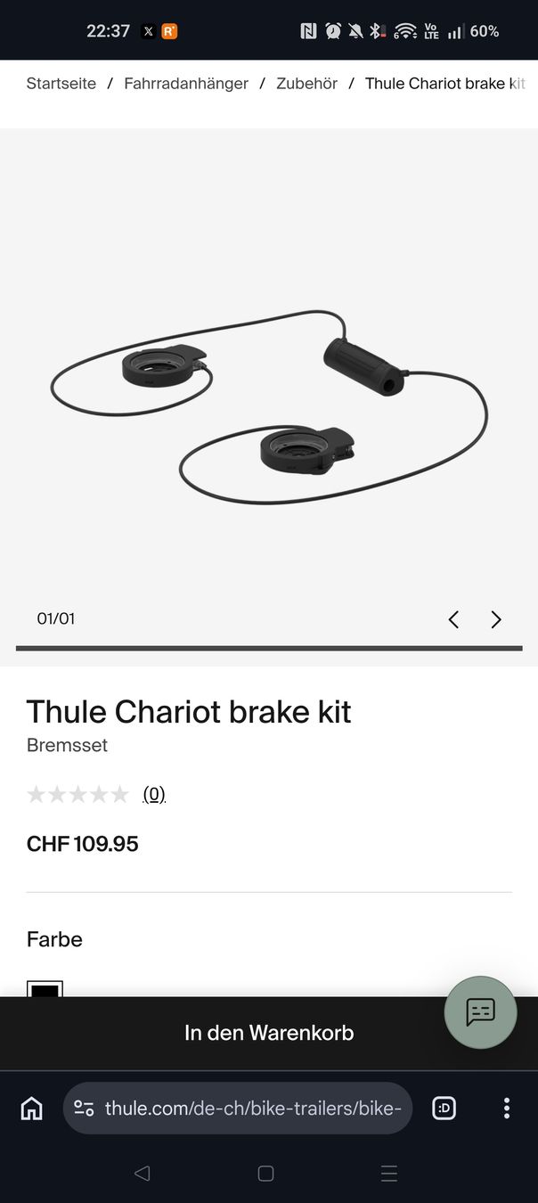 Thule Pezzi di ricambio: Brake kit Thule Chariot 2 – Nuovo e nell'imballaggio originale da Volketswil venduto da huzh 1
