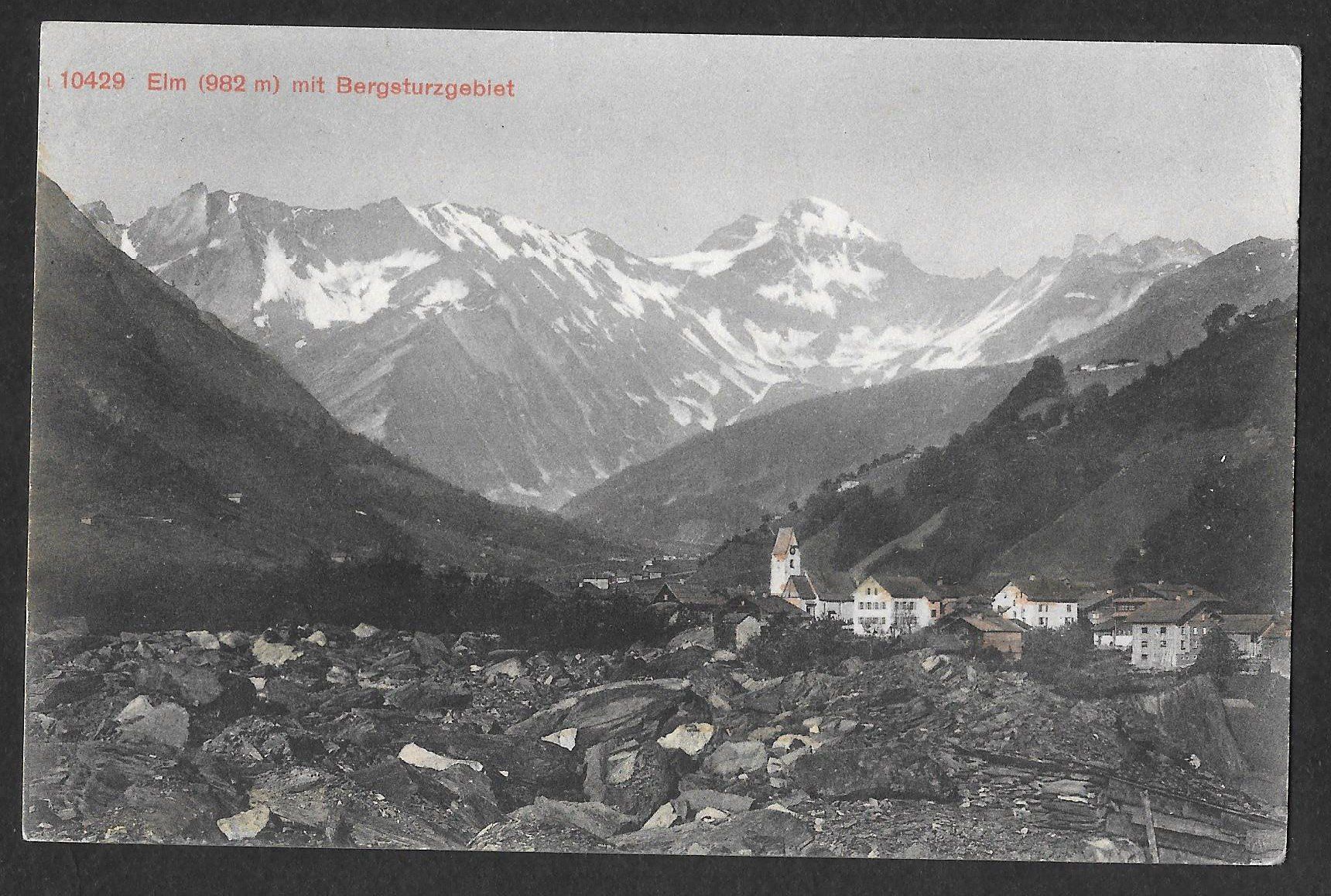 Cartoline postali: Elm mit Bergsturzgebiet coloriert – Usato da Olten venduto da clotaldi