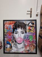 Rihanna Pop Art Bild gerahmt, Wandbild, neuwertig!