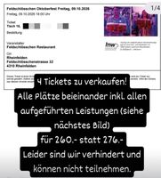 4 Tickets Oktoberfest Feldschlösschen Rheinfelden 09.10.2026
