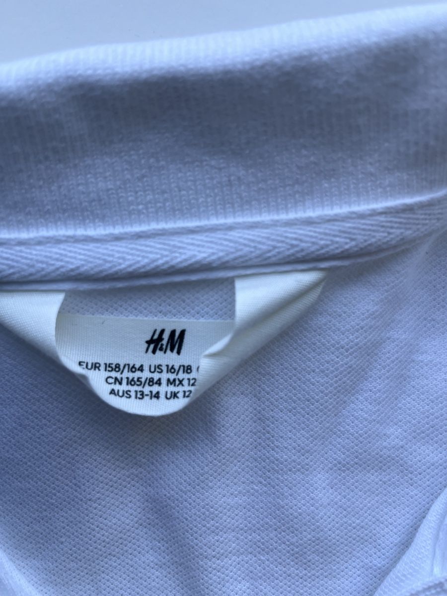 H&M Camicie, T-shirt & Polo: Poloshirt weiß Gr. 164 – Usato da Russikon venduto da sparklingvision 3