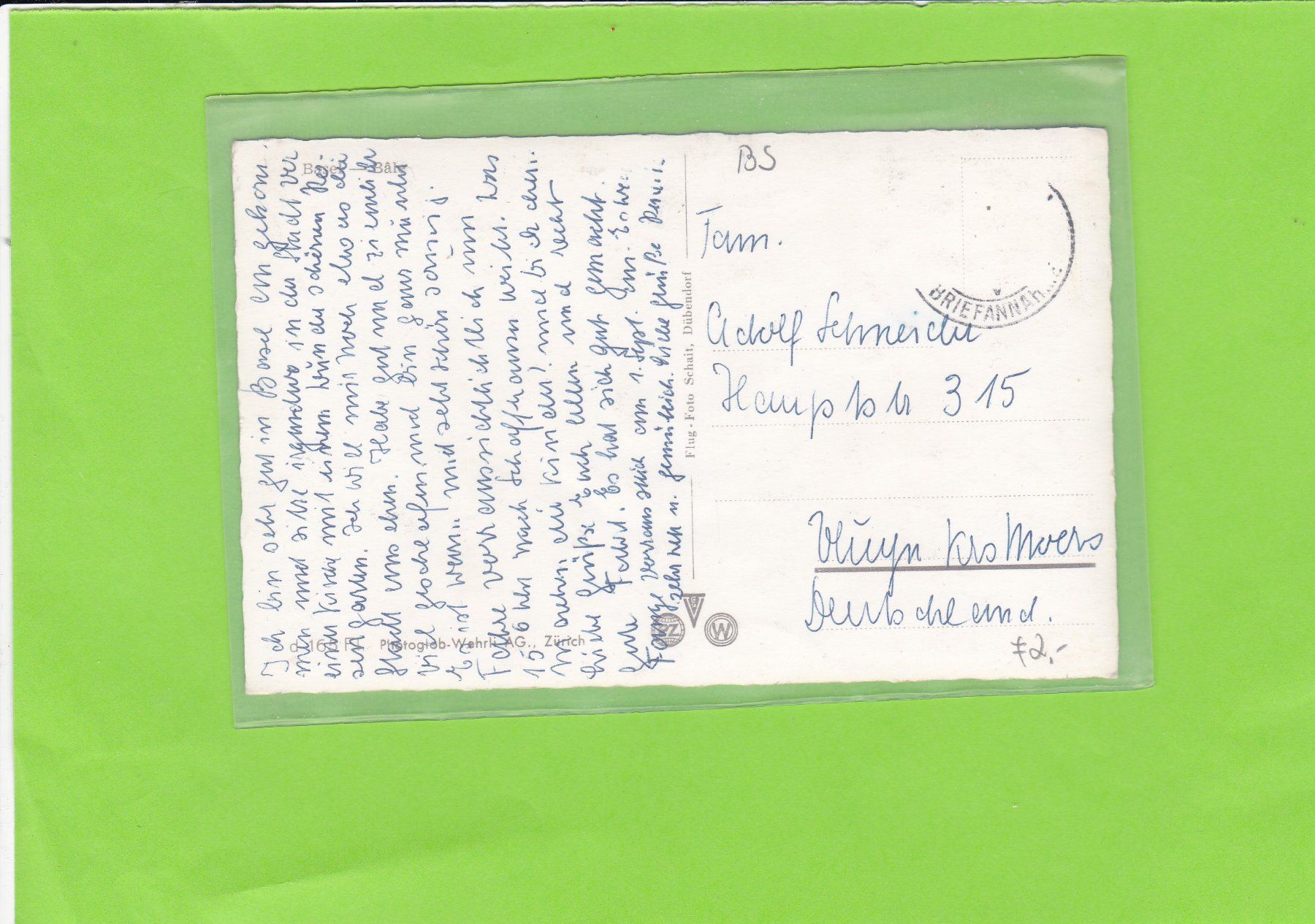 Cartoline postali: Flug Foto: Basel – Usato da St. Peterzell venduto da neckertal 1