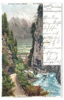 Ragaz (SG) Taminaschlucht  Falknis  Schlumpf Litho 2146 1900
