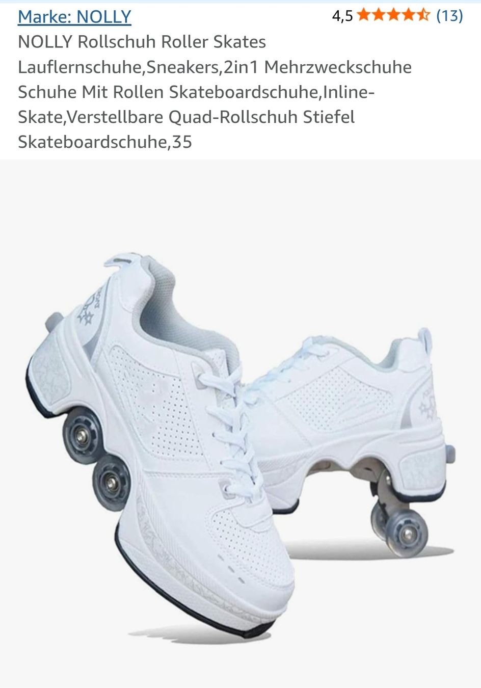 Scarpe per ragazzi: Rollschuh Roller Skates 2in1 Schuhe mit Roller – Nuovo (secondo la descrizione) da Frauenfeld venduto da Manu805