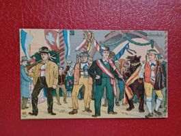 Künstlerkarte offizielle Festpostkarte Heimkehr Folklore
