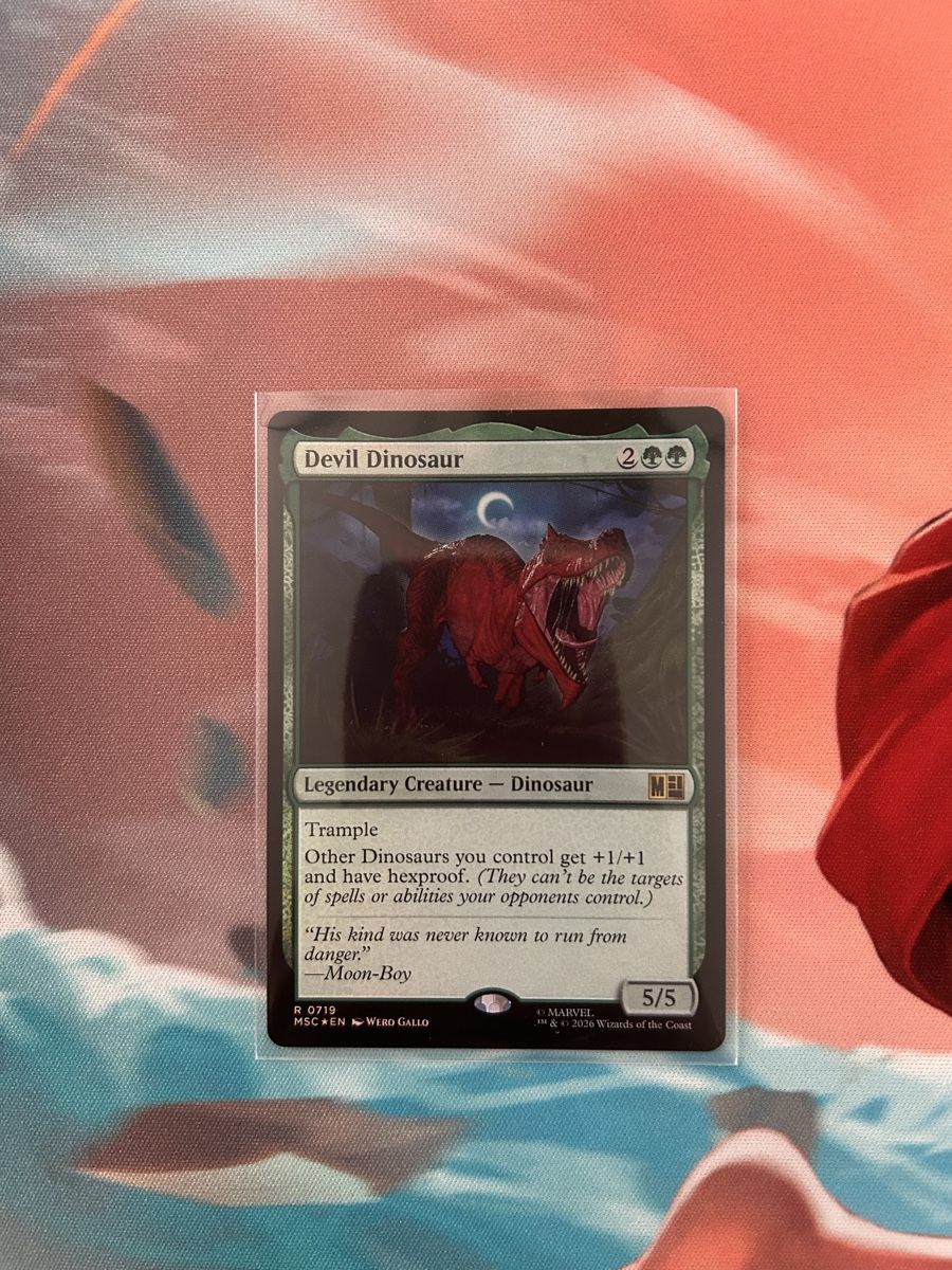 Magic The Gathering Carte collezionabili: MTG Marvel Super Heroes Foil Devil Dinosour  R 719 – Nuovo (secondo la descrizione) da Egnach venduto da SamC999