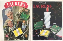 Laurens Cigarettes - 2 alte Werbungen / Publicités 1949/54