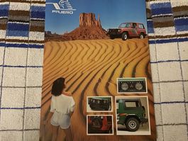 Mitsubishi Pajero Zubehör Faltprospekt 6 Seiten August 1987