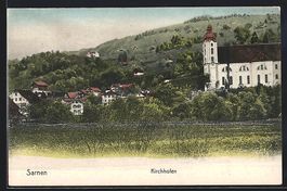 AK Sarnen, Kirchhofen, Blick zur Kirche
