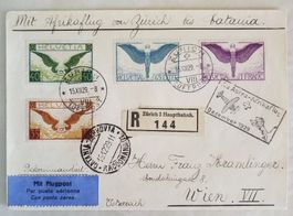 JB7) 1929, Flugbrief, Afrikaflug mit allen Stempeln