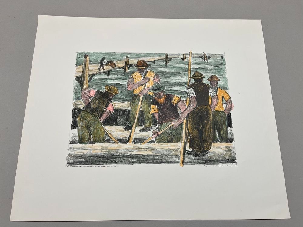 Grafica & Litografie: ARNOLD BRÜGGER ORIGINAL LITHOGRAPHIE – Usato da Gersau venduto da grafik-kunst 2