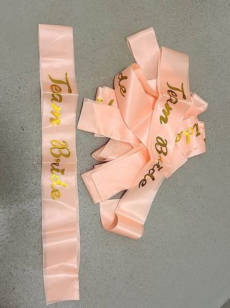 Team Bride Schärpen rosa/gold  Hochzeit & Polterabend 